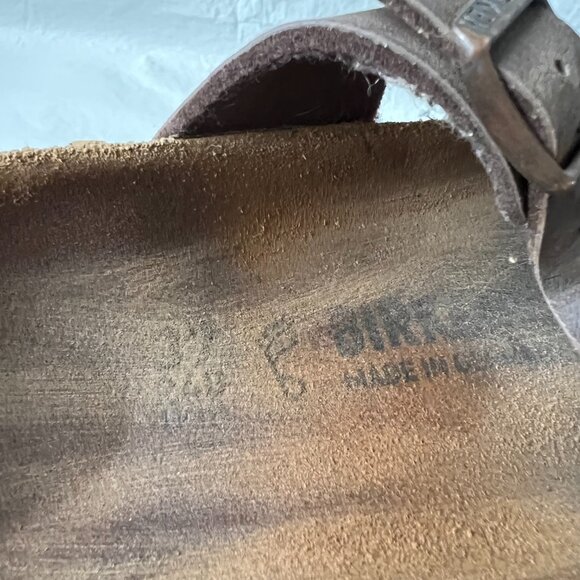 Birkenstock sandals Mayari Mocha felt straps toe loop 37 6 6.5 Wide birko flor - Picture 13 of 13